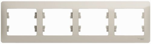 Рамка горизонтальная Systeme Electric Glossa 4-м. молочный картинка